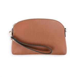 NEW DEMDACO crossbody wristlet bag in cognac